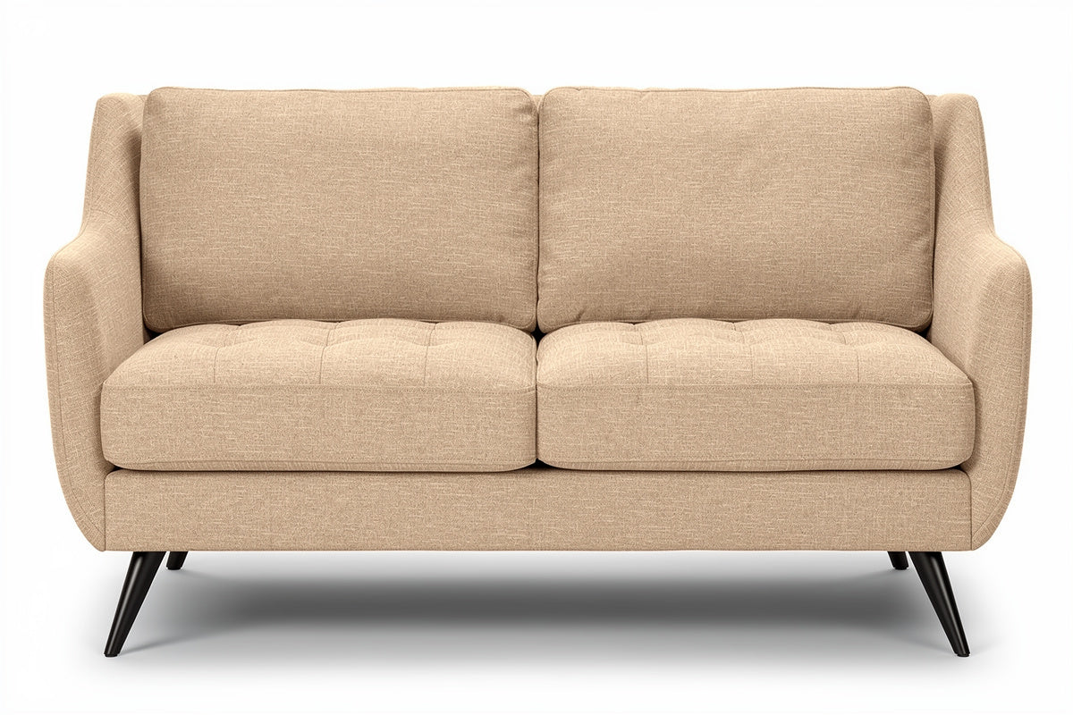 **Hedendaags Beige 2-zitsbank met Strakke Lijnen**